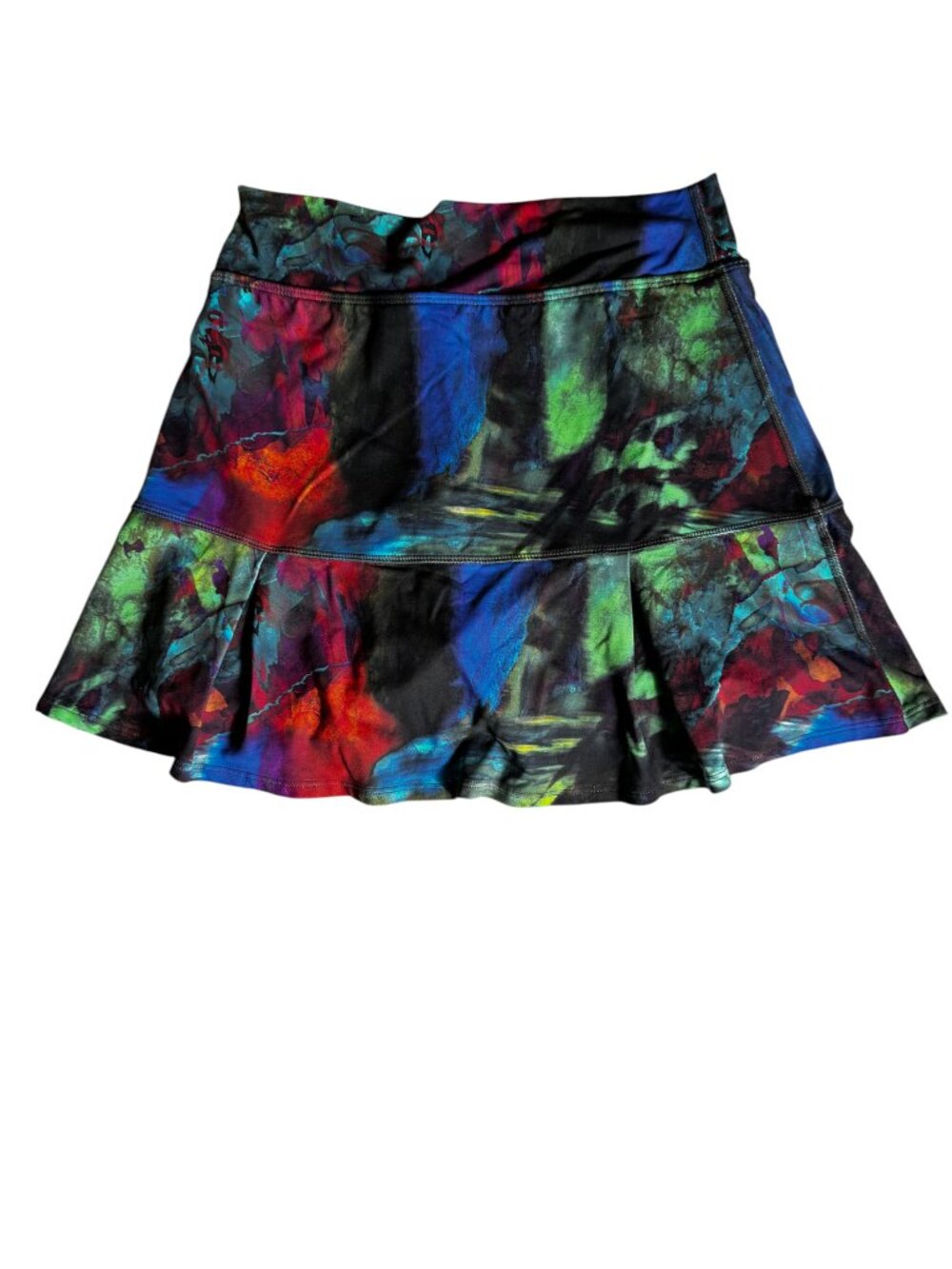 Dona Jo JoJo Multicolor Abstract Tennis Pickleball Skort Large Brand Size 2 L